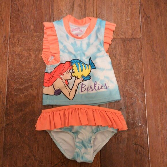 12M Disney Little Mermaid bathing suit - Picture 1 of 4